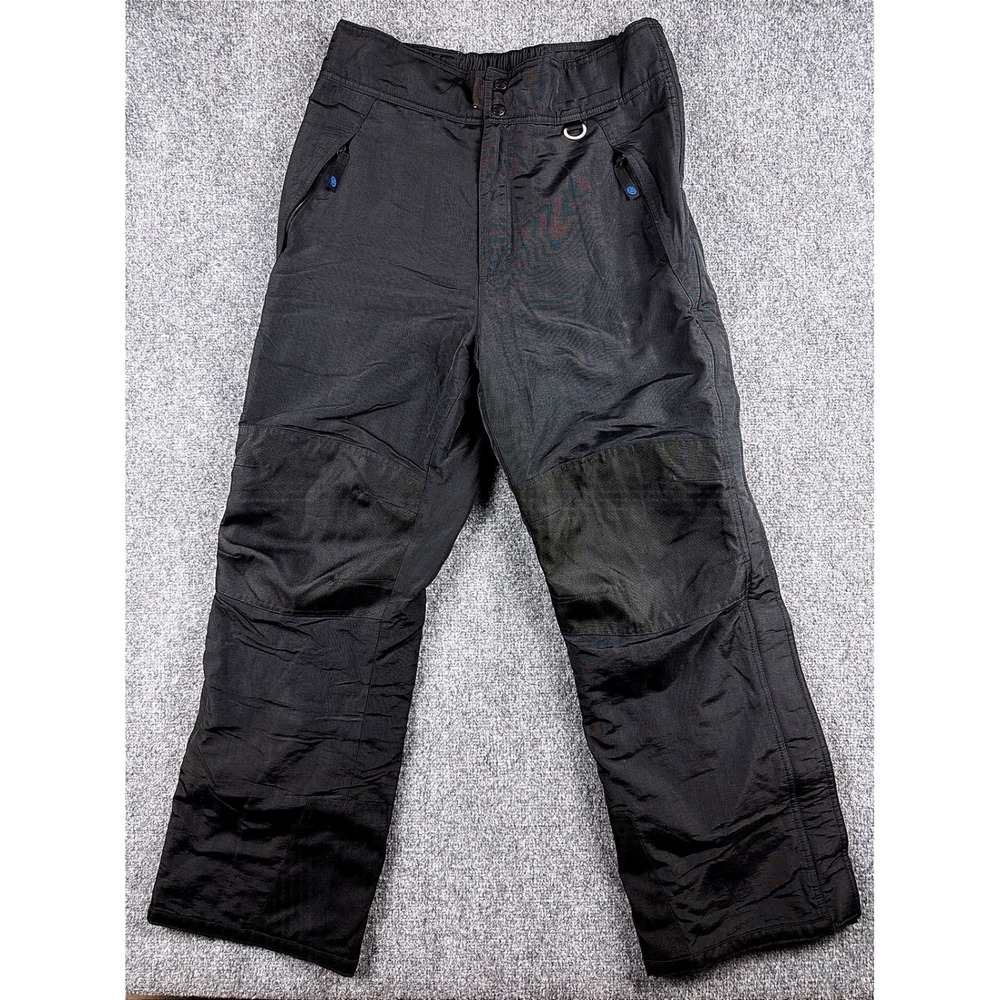 Slalom Mens Black Insulated Ski Pants Size Medium Nylon Winter Snow Trousers
